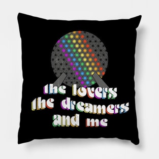 Epcot Rainbow Connection inspired lovers dreamers and me Distressed by Kelly Design Company Pillow