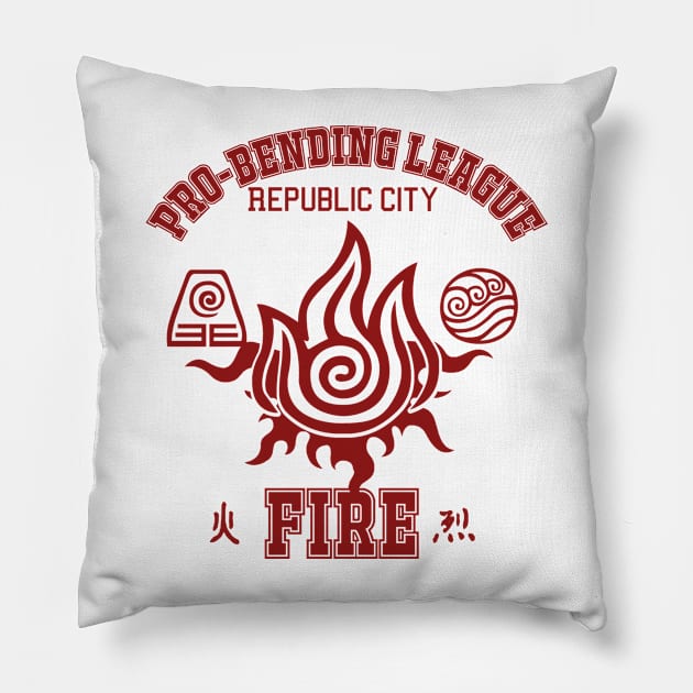 Pro-Firebender Pillow by Silentrebel