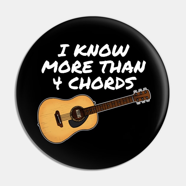 Acoustic Guitarist, I Know More Than 4 Chords Pin by doodlerob