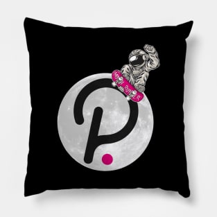 Polkadot to the Moon DOT Crypto Astronaut on Moon Pillow