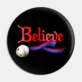 Believe Bisexual Pride Jingle Bell Pin