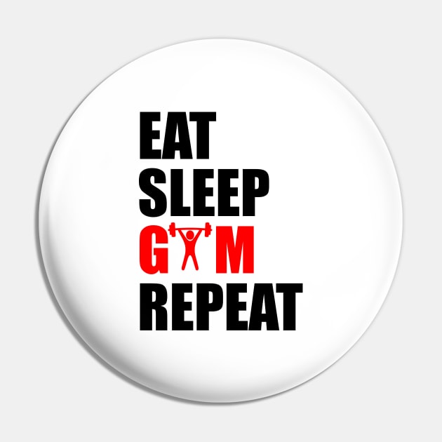 eat sleep gym repeat Pin by Typography Dose