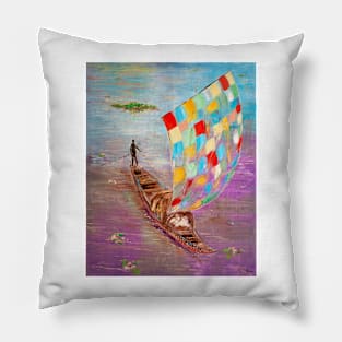 Africa. Journey Along The Purple River Pillow