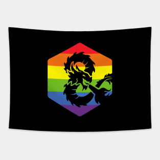 D20 Dragon Rainbow Tapestry