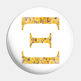 Pi Sorority Sunflower Sticker Pin