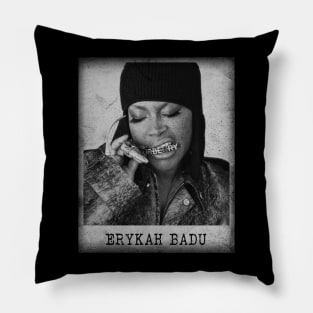 Erykah Badu Distressed Pillow