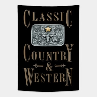 Classic Country and Western Belt Buckles Tapestry