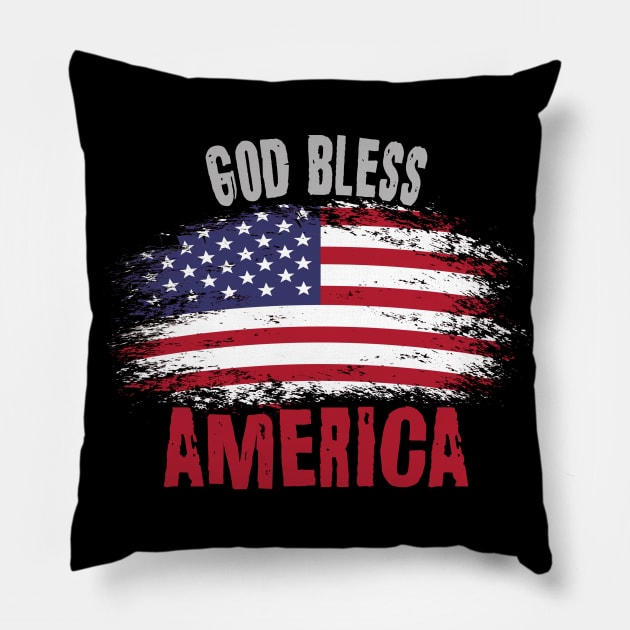 God Bless America Pillow by TambuStore