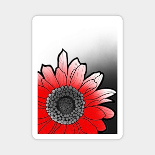 Red sunflower Magnet