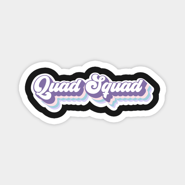 Quad Squad Groovy 70s Vibes Skater Magnet by tonirainbows