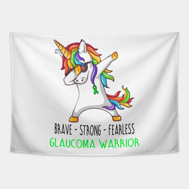 Glaucoma Warrior Brave Strong Fearless Support Glaucoma Warrior Gifts Tapestry by ThePassion99