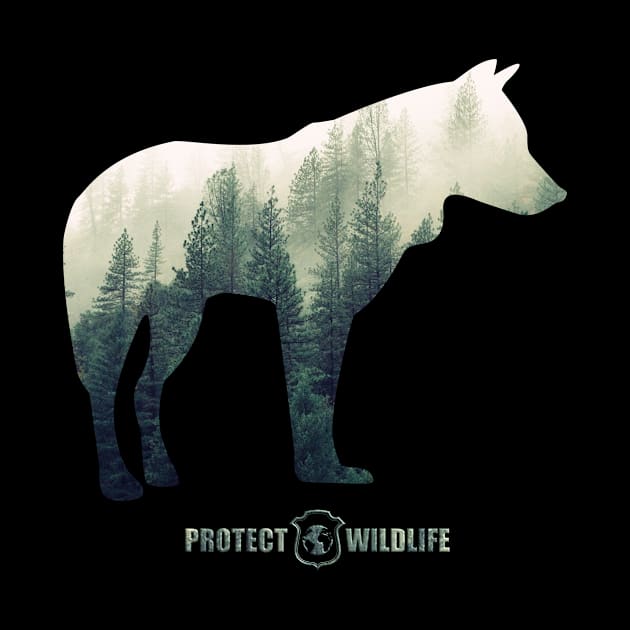 Protect Wildlife - Nature - Wolf Silhouette by JTYDesigns