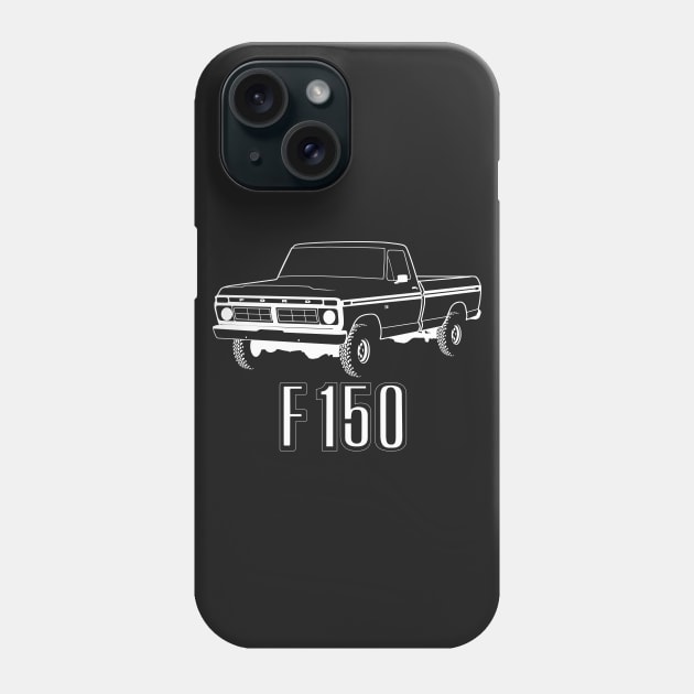 1976 F150 White Print Phone Case by The OBS Apparel