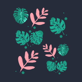 Tropical Leaves - Monstera Deliciosa pattern T-Shirt