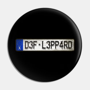 D3F - L3PP4RD Car license plates Pin
