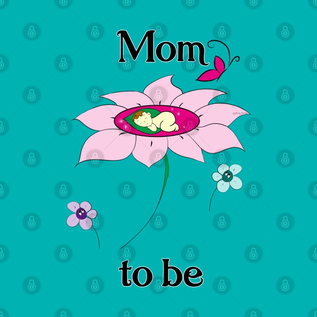 Mom To Be_Pink Flower by DitzyDonutsDesigns