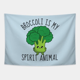 Broccoli Is My Spirit Animal Funny Tapestry