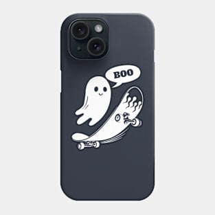 spooky boo on skateboarding Phone Case