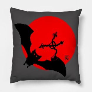 Pixel art vampire bat Pillow