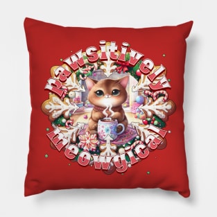 Meowy Catmus Wreath Pawsitively Meowgical 5A2 Pillow