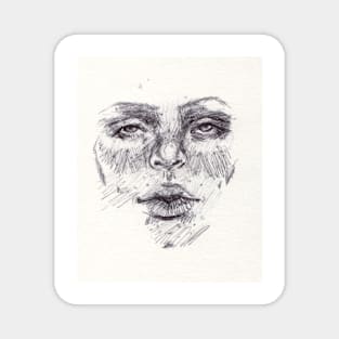 Portrait Sketch Biro Magnet