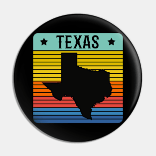 Texas Vintage Retro Style State Texan Pin