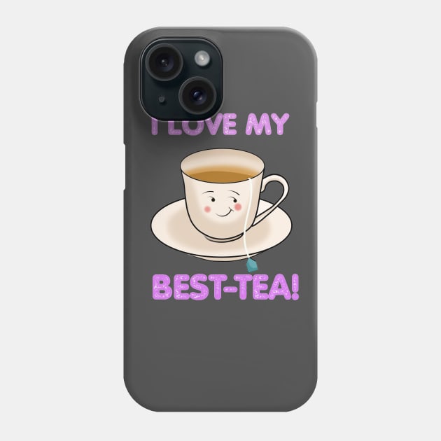 BEST FRIENDS FUNNY CUTE TEA CUP Phone Case by Art by Eric William.s