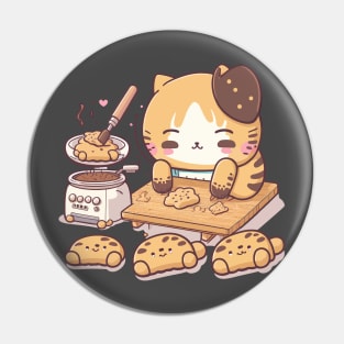 Cat making biscuits Pin