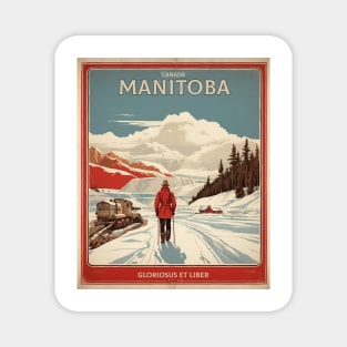 Manitoba Canada Vintage Poster Tourism Magnet