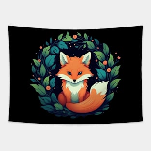 Cute Fox Illustration Tapestry