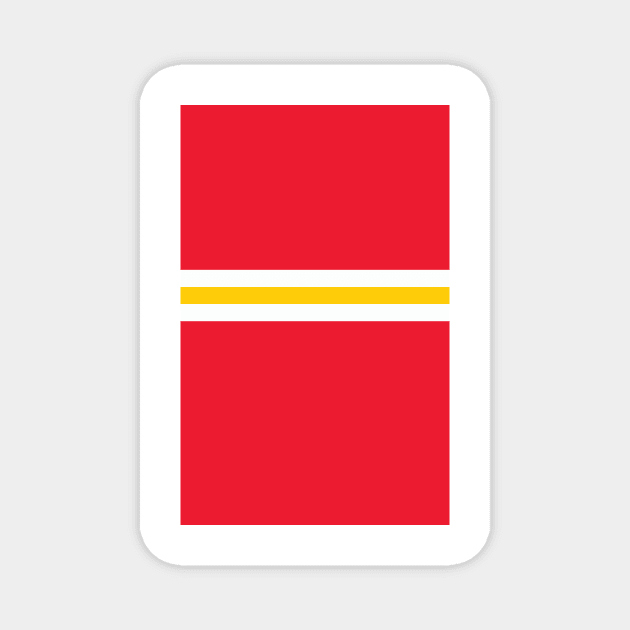 Liverpool FC Red White Yellow Colours Bar Design Magnet by Culture-Factory