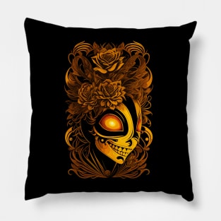 angel demon, rock n roll music inspired, sin side design Pillow