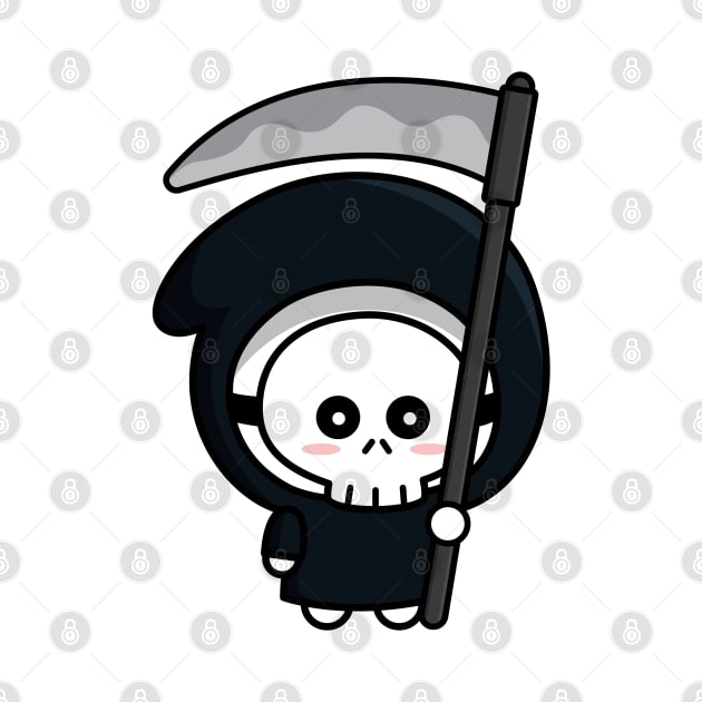 Cute Grim Reaper with Skull Mask by silentboy