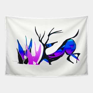 Blue Deer Tapestry