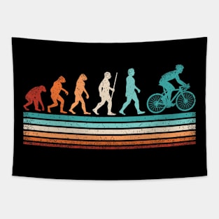 Retro Cyclist Evolution Cycling Mountain Bike Biking Bicycle Tapestry