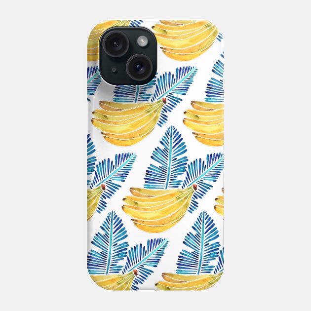 Blue Bananas Pattern Phone Case by CatCoq