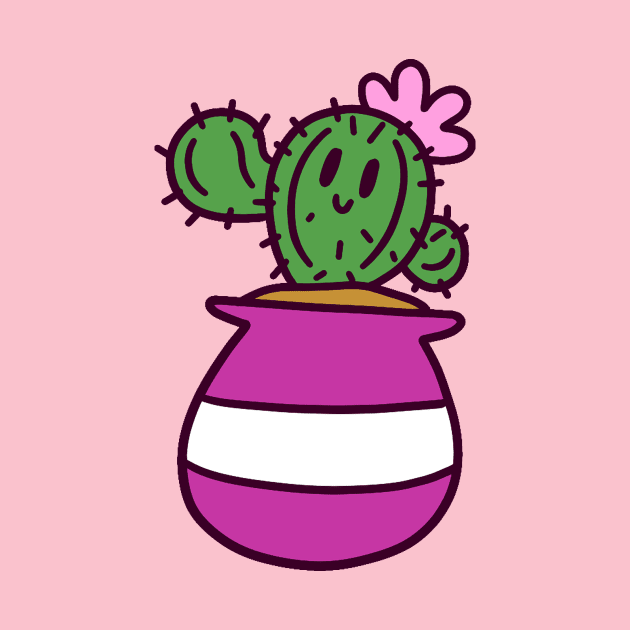 Potted Flower Cactus by saradaboru