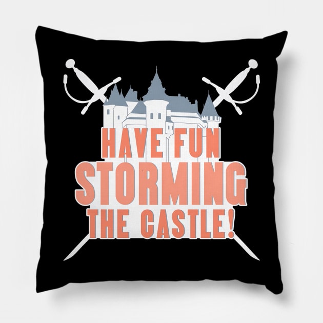 STORMING THE CASTLE Pillow by Bone Perez