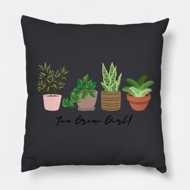 You grow girl! Pillow by Falkistent