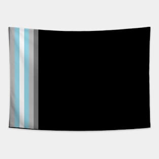 Demiboy Pride Flag Vertical Stripe on Black Tapestry