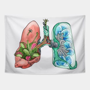 Bionic Mechanical Venus Flytrap Lungs Tapestry