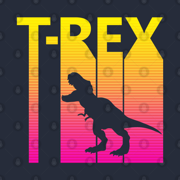 Retro 1980s Tyrannosaurus Rex by GWENT