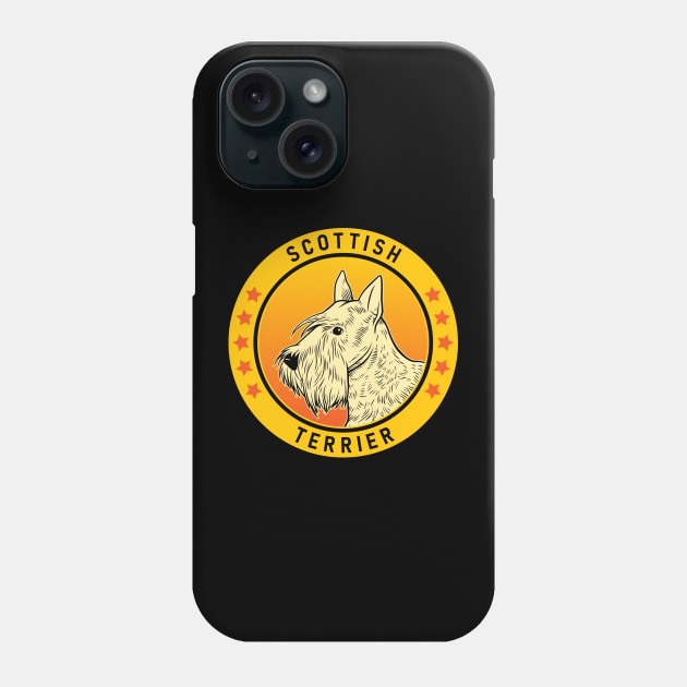 Scottish Terrier Dog Portrait Phone Case by millersye