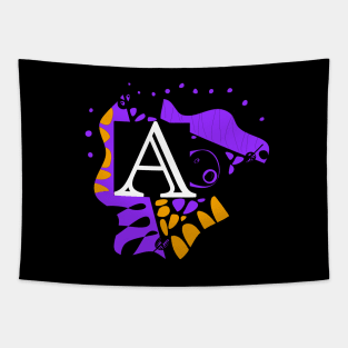 Mazipoodles Bird’s Nest - Personalized Initial Letter A Tapestry