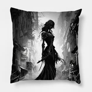 Gothic Dreams: Black and White Artworks for the Macabre Soul Pillow