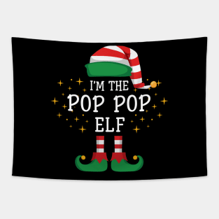 I'm The Pop Pop Elf Matching Family Christmas Pajama Tapestry