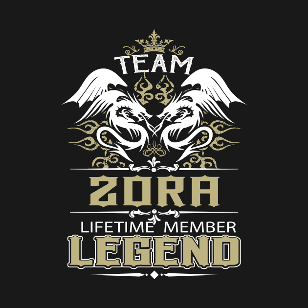 Zora Name T Shirt -  Team Zora Lifetime Member Legend Name Gift Item Tee by yalytkinyq