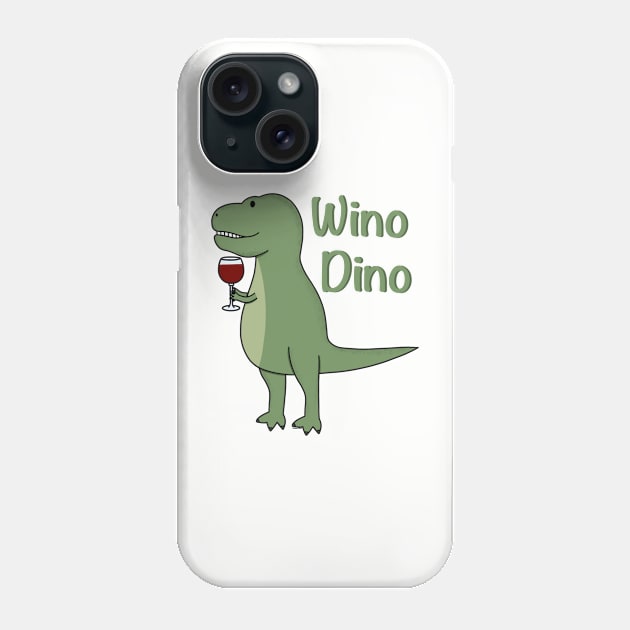 Wino Dino Phone Case by Coconut Moe Illustrations