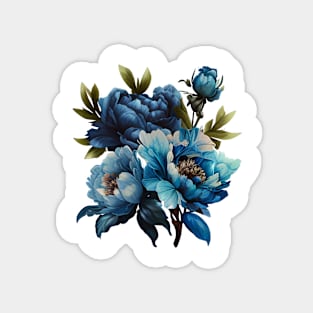 Blue Peonies Magnet