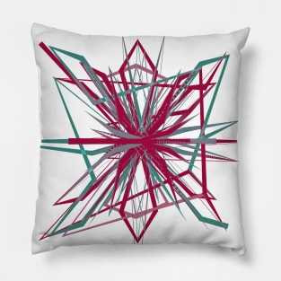 abstract 3d wire crystal flower Pillow